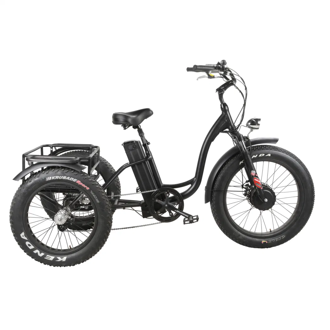 Adult Tricycles Bicycles Three Wheel Electric Bike Front Drive 48V 500W Motor