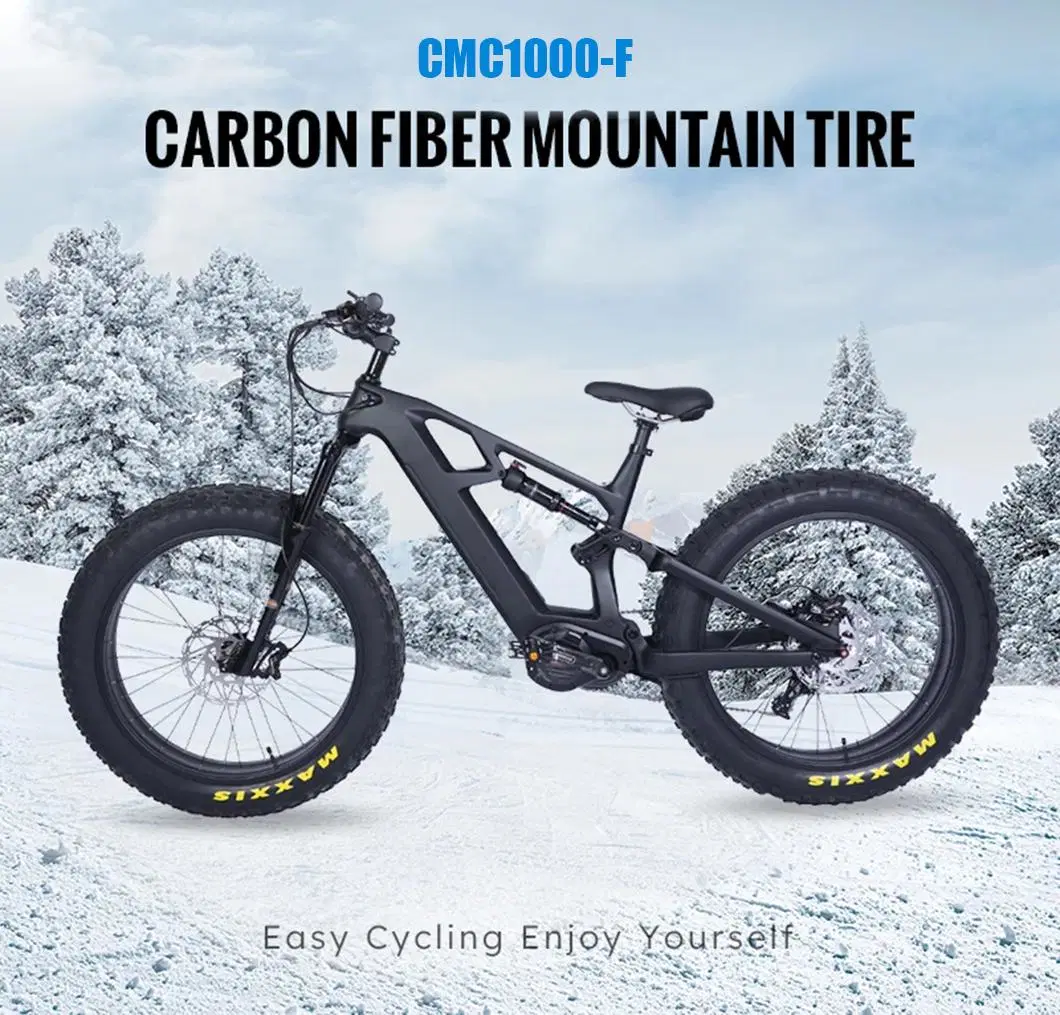 1000W Bafang Ultra M620 MID-Drive Ebike Carbon Fiber Fat Tire Electric Mountain Bike