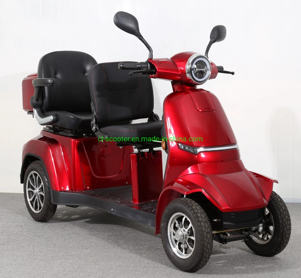 Comfortable 2 Seat 4 Wheel Electric Travel Bike Mobility Scooter