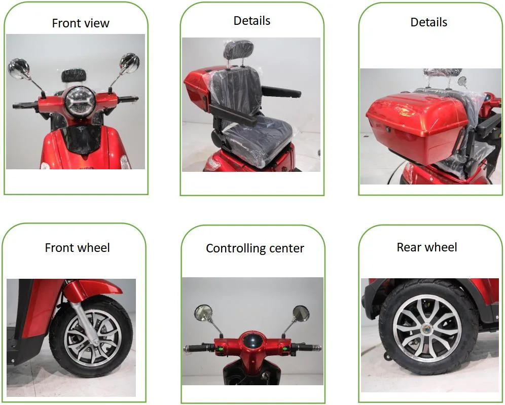 Hot Selling Warehouse Adult Three Wheel Bicycle Lithium Battery 60V 20ah 1500W 2000W Tricycle 3 Wheel Electric Mobility Scooter