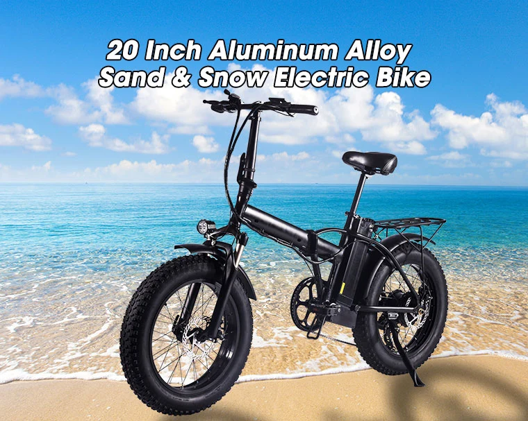 Factory Wholesale Mountain Bikes 20inch 500W Fat Tire Foldable Electric Bike