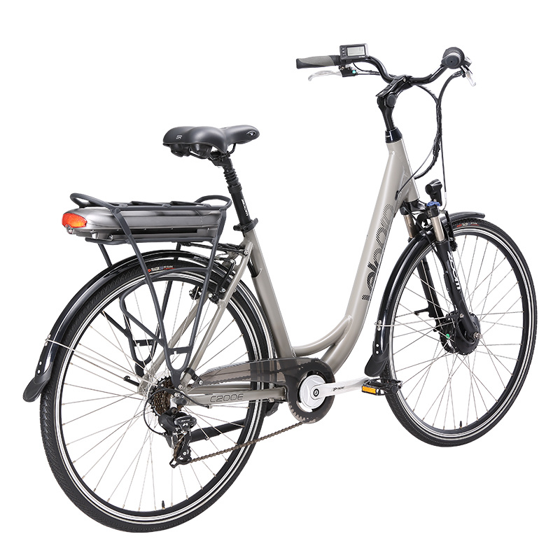Bici elettrica urbana grigia ciclo elettrico veloce bici da terra