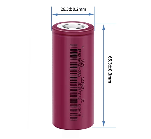 Batteria ricaricabile per scooter elettrici da bicicletta LiFePO4 21700 3,2 V 3800 mAh