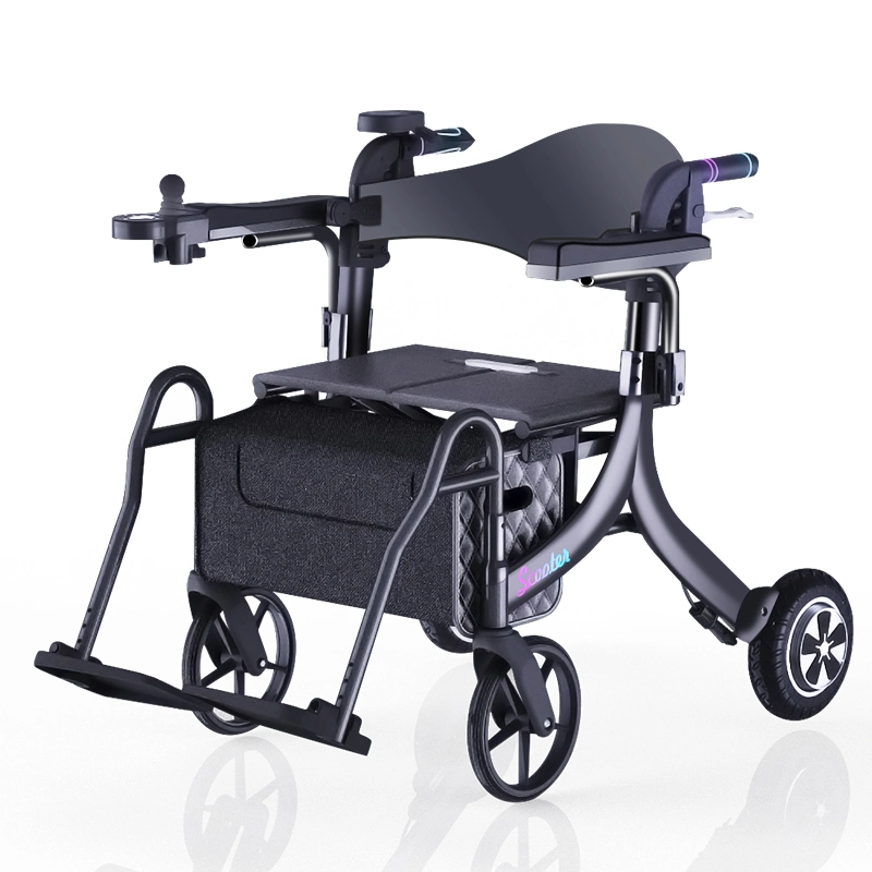 Handicap Electric Rollator con ruote - Passeggiate per adulti con 4 ruote E sedile per impieghi gravosi