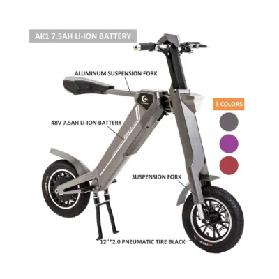 Scooter 12&quot;Tire Compact City Electric Scooter 48V 350 Вт с функцией автоматического складывания Круиз-контроль