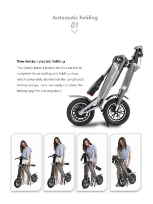 Scooter 12&quot;Tire Compact City Electric Scooter 48V 350 Вт с функцией автоматического складывания Круиз-контроль
