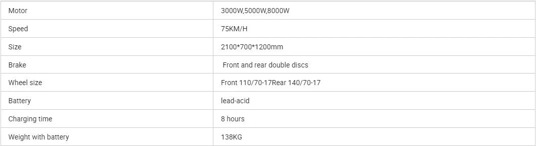 Powerful Electric Motorcycle Hot Sale F 110/70-17inch, R 140/70-17inch Tubeless Fat Tire Adult Big Two Wheels 17 Inch Motorcycles Electric Scooters