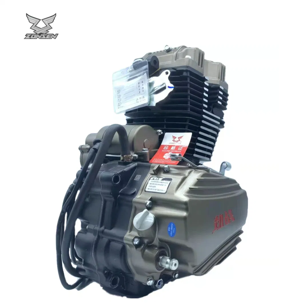 Motorcycle Zongshen 175cc Air Cooled Engine Assembly Cg175cc Tricycle Spare Parts 4-Stroke Electric Kick Start High Quality Engine