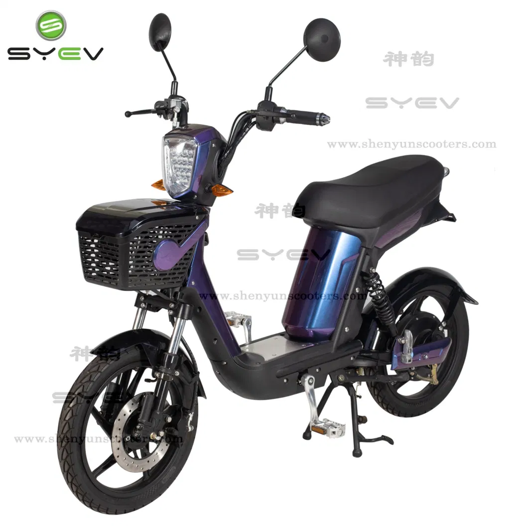 High Performance 350W Low Speed Electric Bike High Quality with 48V Portable Battery Electric Scooter Motorcycle E-Bike E-Scooter Lxqs-2 with Basket