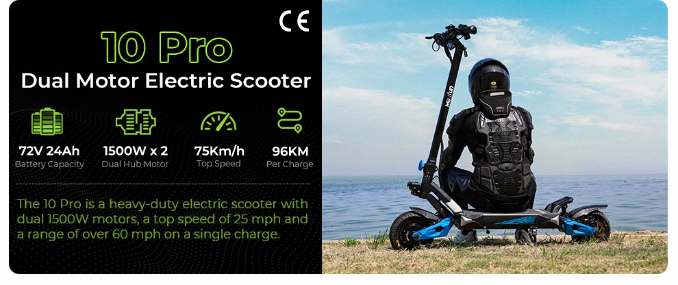 US Stock 2024 New 2 Wheel Folding Kick Scooter High Speed Off Road 72V Dual Motor Electric Scooter