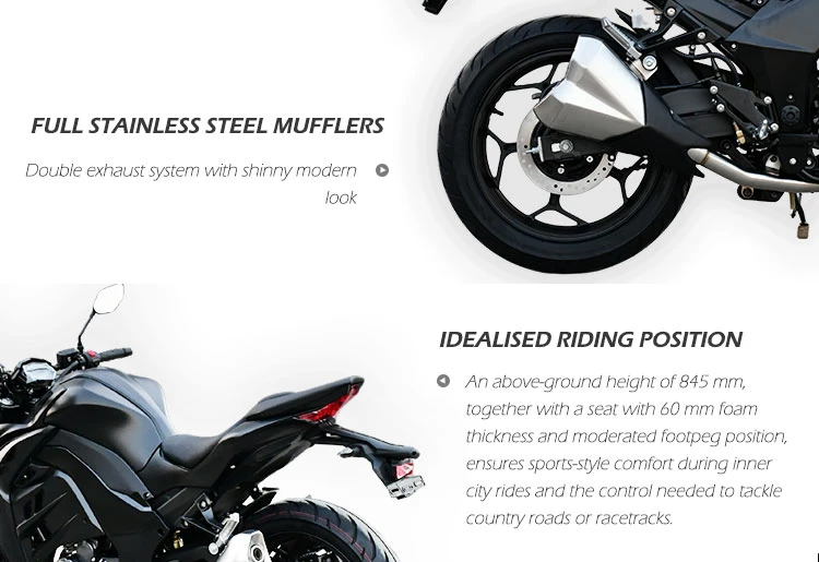 Wholesale EEC Euro-IV Eye-Catching Gasoline Motorbike with Double Cylinders