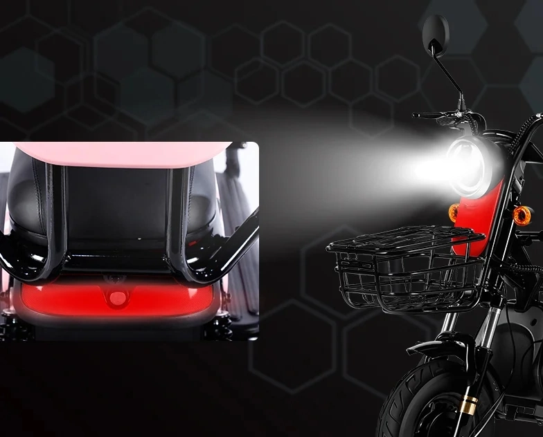 Factory Hot Sale Electric Delivery Tricycle 48V 20ah Lead-Acid Battery 3 Wheel Adult Electric Scooter Bike