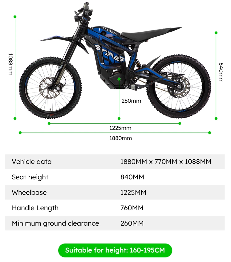 High Speed Talaria Sting R Mx4 8000W Electric Dirt Bike High Speed Fast off Road E Bike Motorcycle for Sale