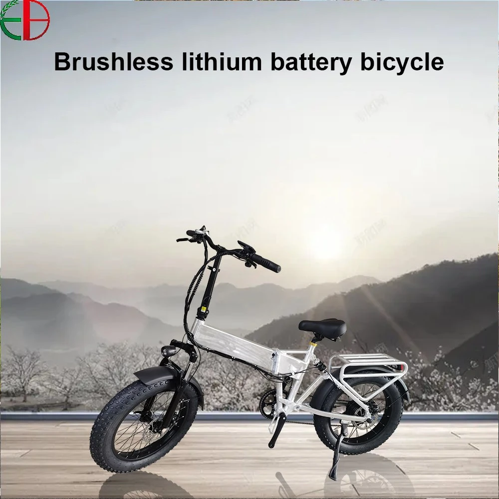 20 Inch Fat Tire Foldable Beach Cruiser Electric City Bike with Lithium Battery
