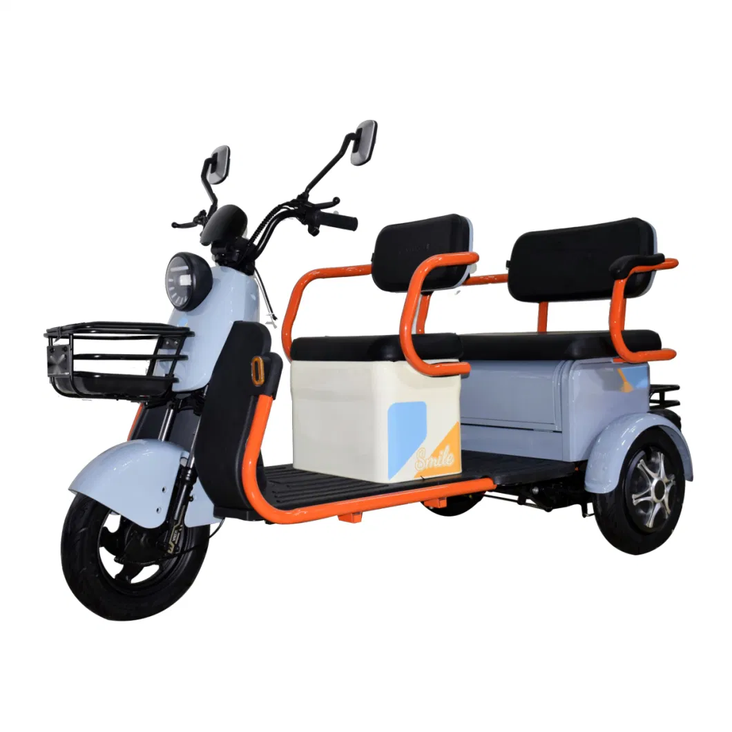 New Three Wheel Adult Electric Motorcycle Scooter Double Row Seats 650W 60V