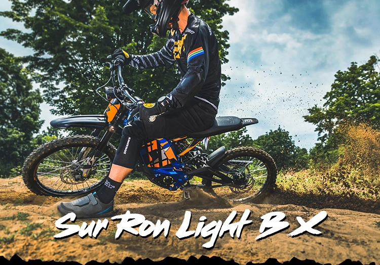 Sur Ron MID Motor Dirt Ebike 6000W Long Range Powerful Electric Bike 60V Lithium Battery Light B