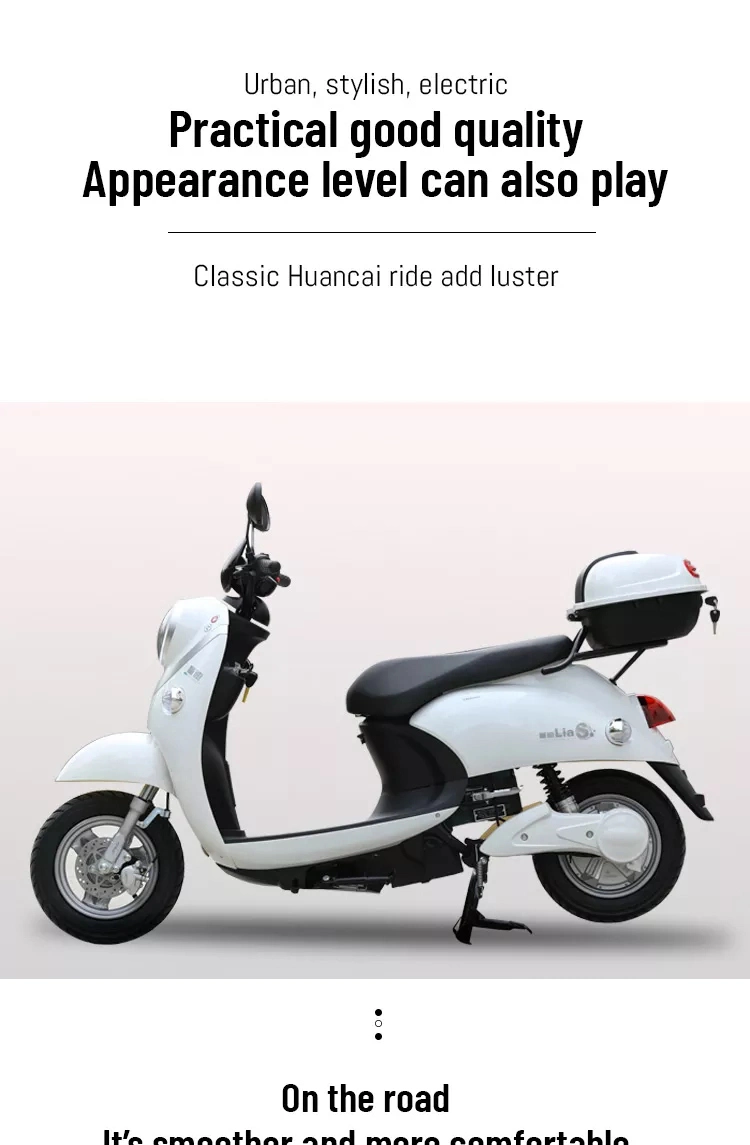 72V 1200W Chinese Electric Motorcycle Scooter with Pedals Bike Motor for Adult