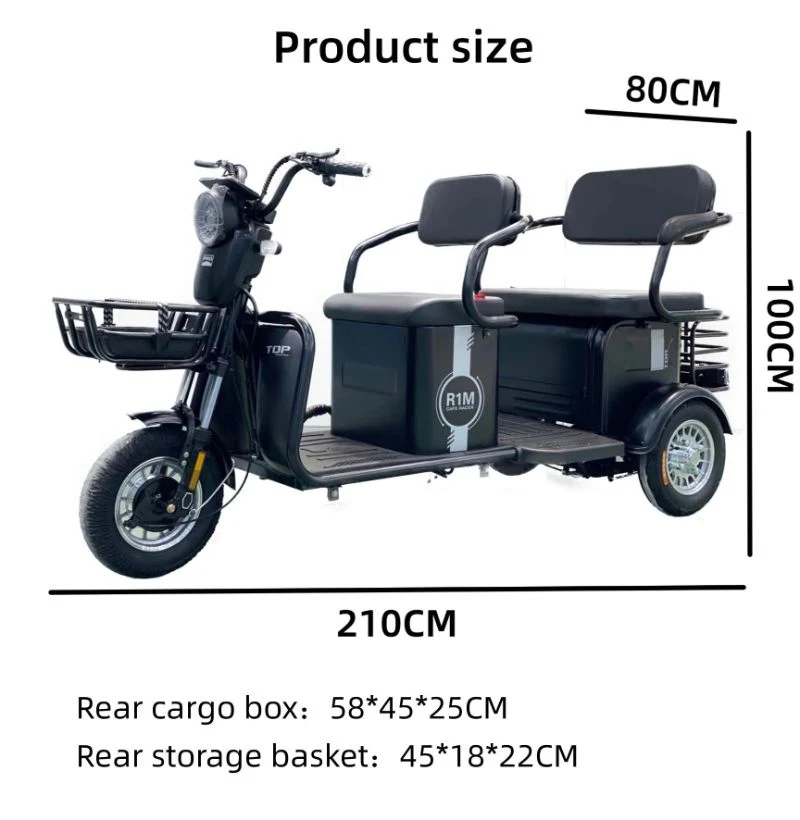 3 Wheel Light Electric Passenger Scooter Tricycle for Adult by Ec Certification