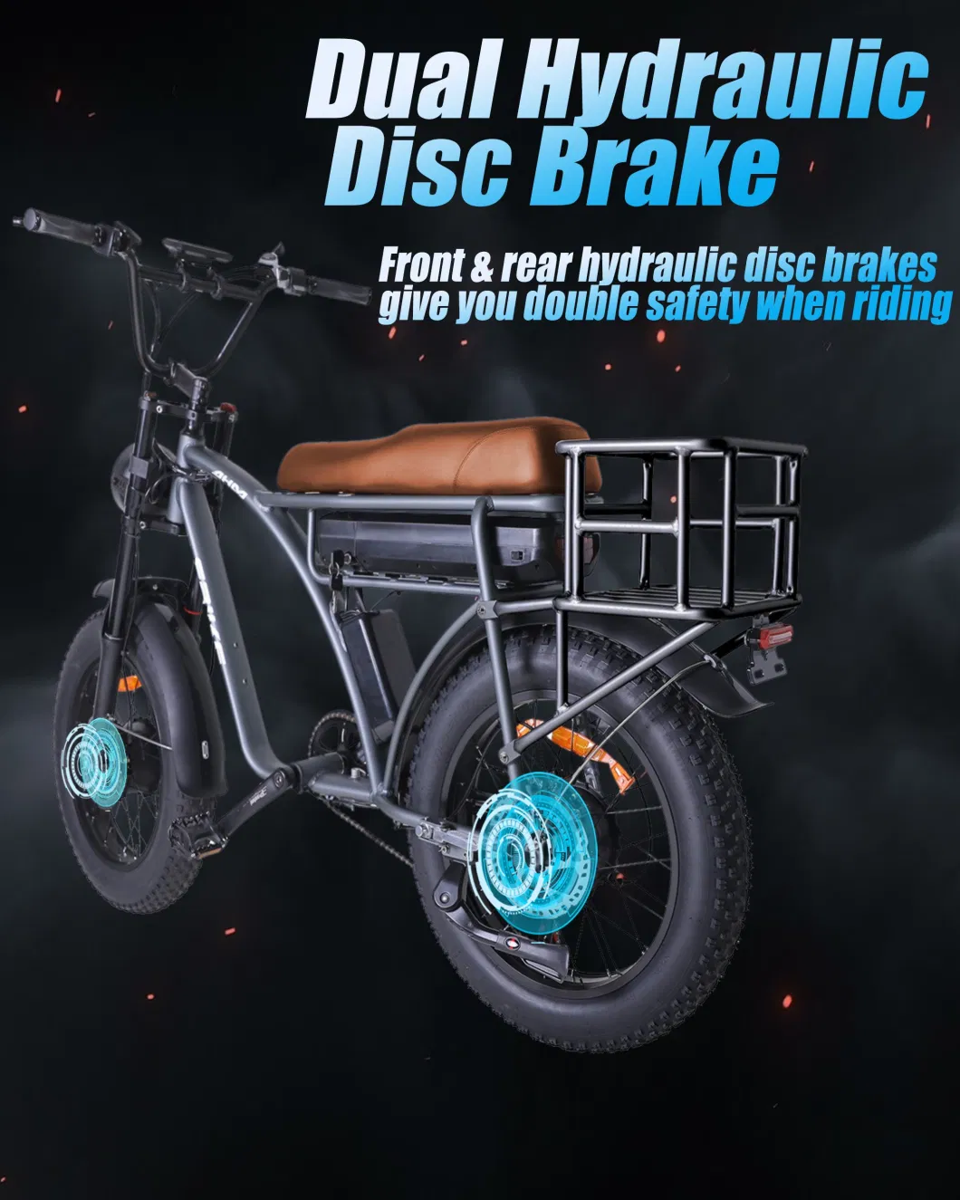 Electric Bike for Adults 1000W Motor 20&prime;&prime; *4 Fat Tire Mountain Dirt E-Bike 50 Miles 48V Ebike