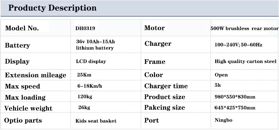 High Quality Golf Electric Tricycle 4 Wheel Electric Scooter Three Wheel Scooter for Elderly Moped