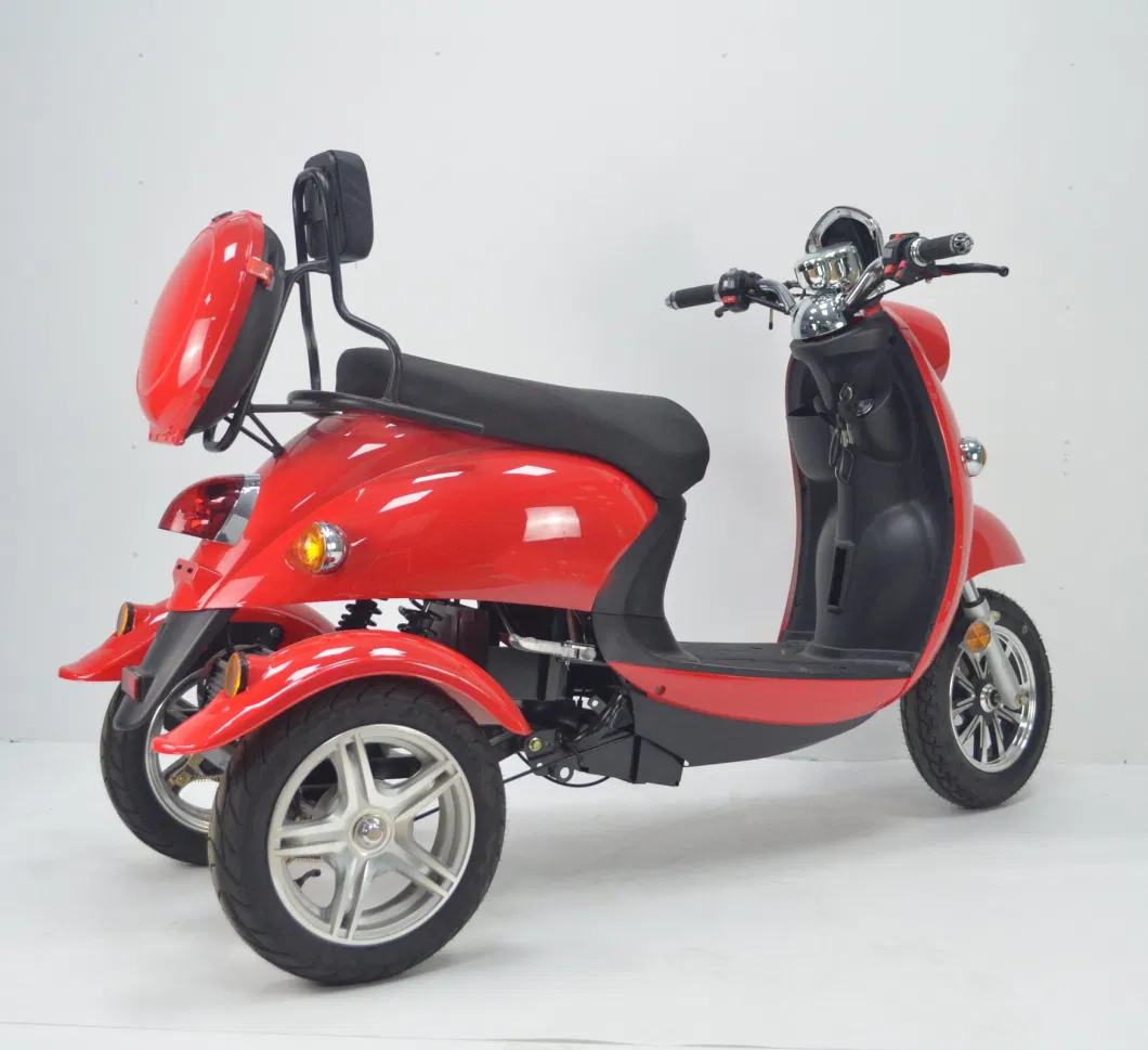 3 Wheels 650W Gear Motor Electric Scooter Tricycle with EEC Coc for Europe Market