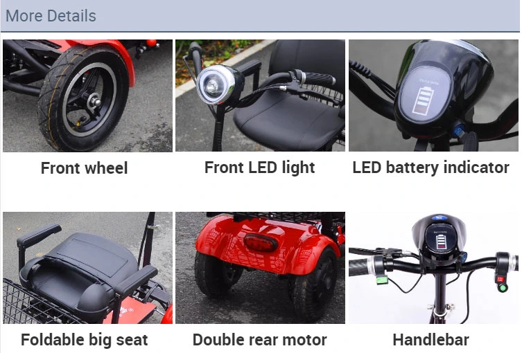 EEC Elderly Disable Use 2021 Electric Mobility Scooters 4 Wheel Bike Bicycle