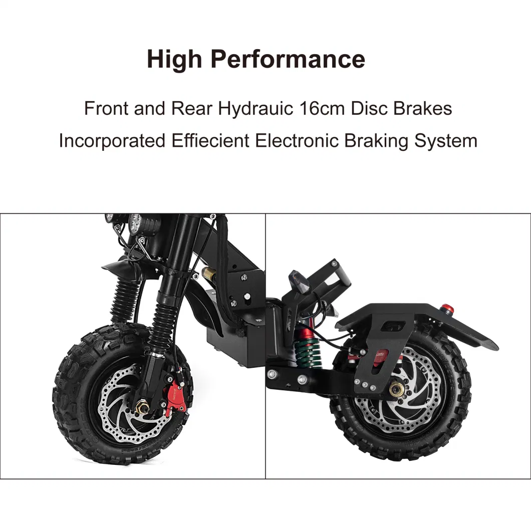 Efgtek X8 50 Mph 6000W Dual Motor Electric Scooter 60V 30ah Battery and 11 Inch Rugged off Road Vacuum Tires