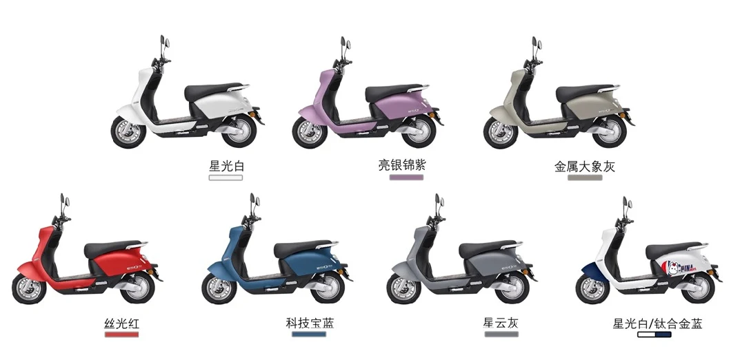500W 60V/20ah Motor Electric Scooter Bike Moped with Pedals for Adult