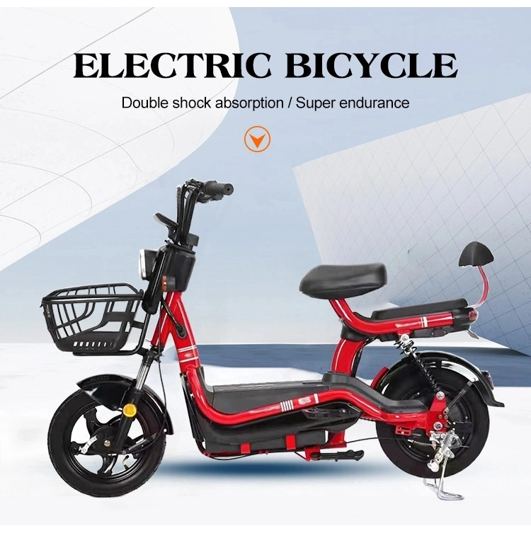 Electric Fat Tire Bike 2 Wheel Electric Bike Scooter/Electric Moped with Pedals Electric Scooter Bicycle