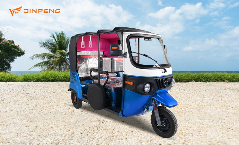 Jinpeng Yh New Design Tuktuk Passenger Taxi Use Tricycle Bajij Wholesale Electric Rickshaw with Optional Battery