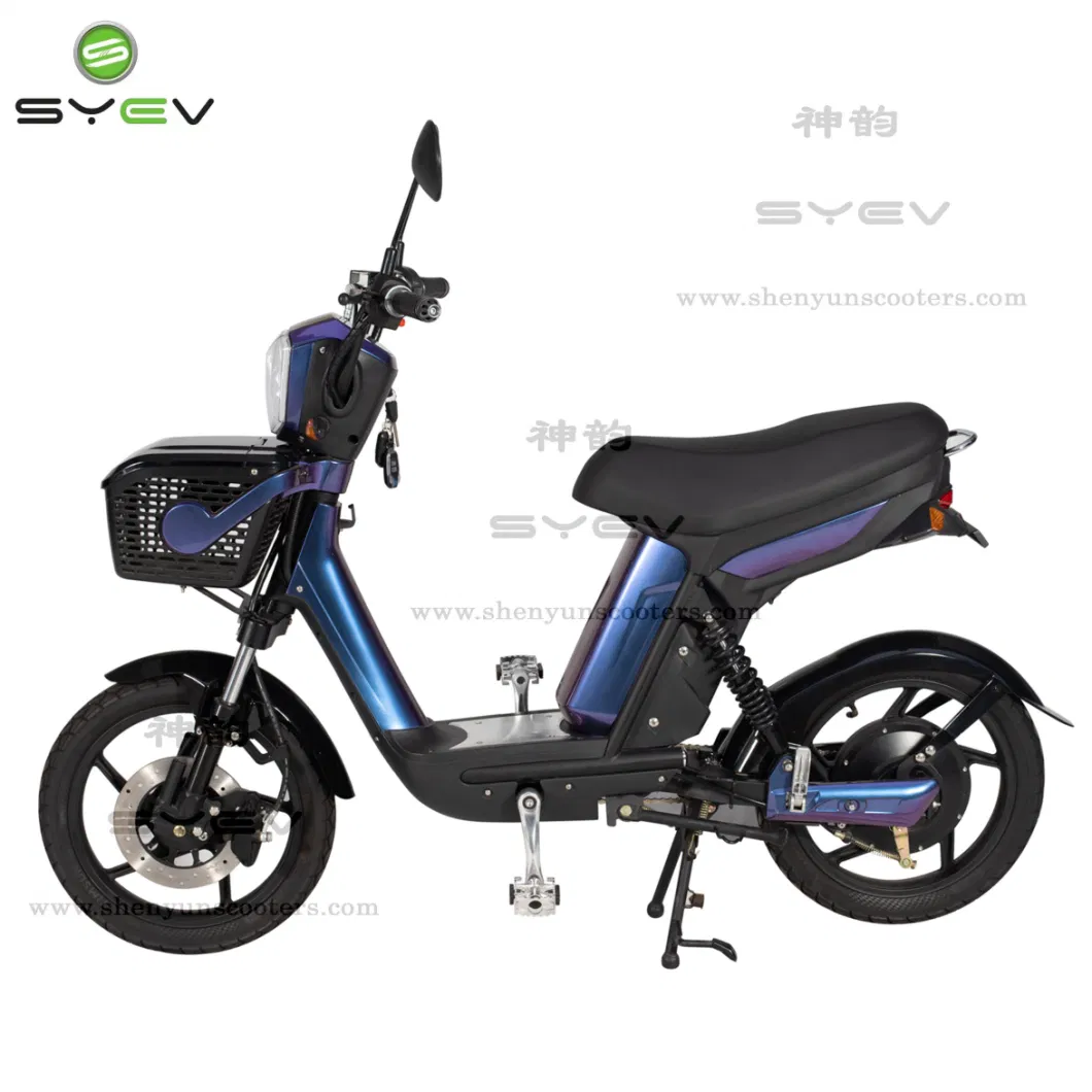 High Performance 350W Low Speed Electric Bike High Quality with 48V Portable Battery Electric Scooter Motorcycle E-Bike E-Scooter Lxqs-2 with Basket