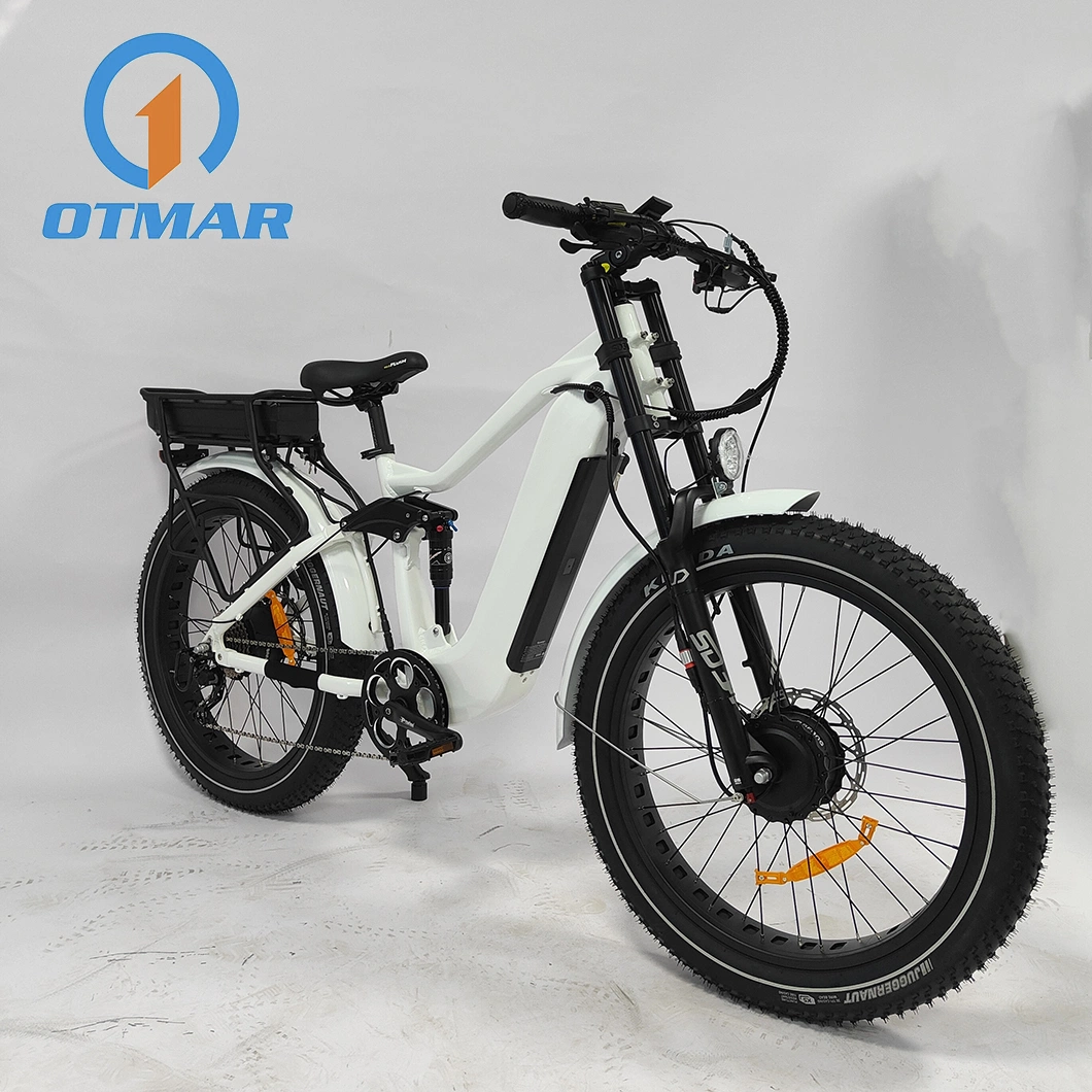 High Quality Double Motor Drive Motorcycle 2 Battery Full Suspension Mountain off-Road Electric Fat Bicycle All Wheel Drive Electric Bike