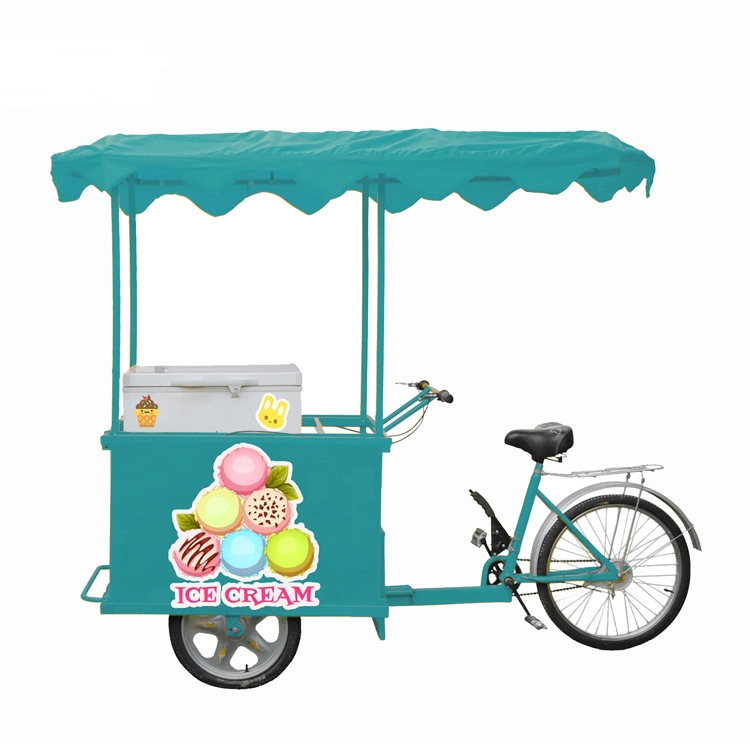 Electric Motorized Tricycle Solar Powered for Cold Drink and Donuts