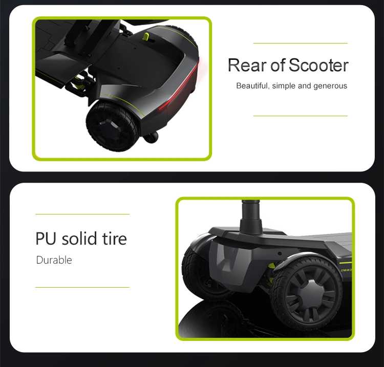 Mobile Controlled Function Foldable Automatic Smart Electric Wheelchair Portable Scooter