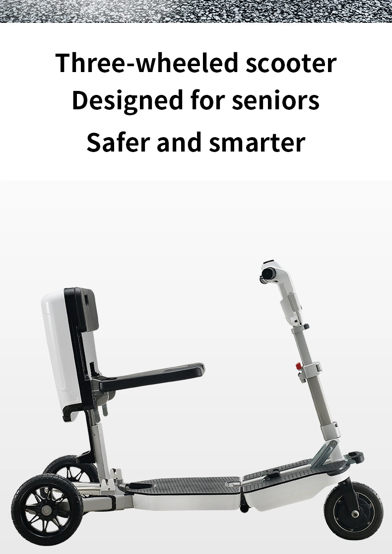 Travel 3 Wheels Elderly Electric Scooter Disabled Handicapped Folding Mobility Scooter for Seniors