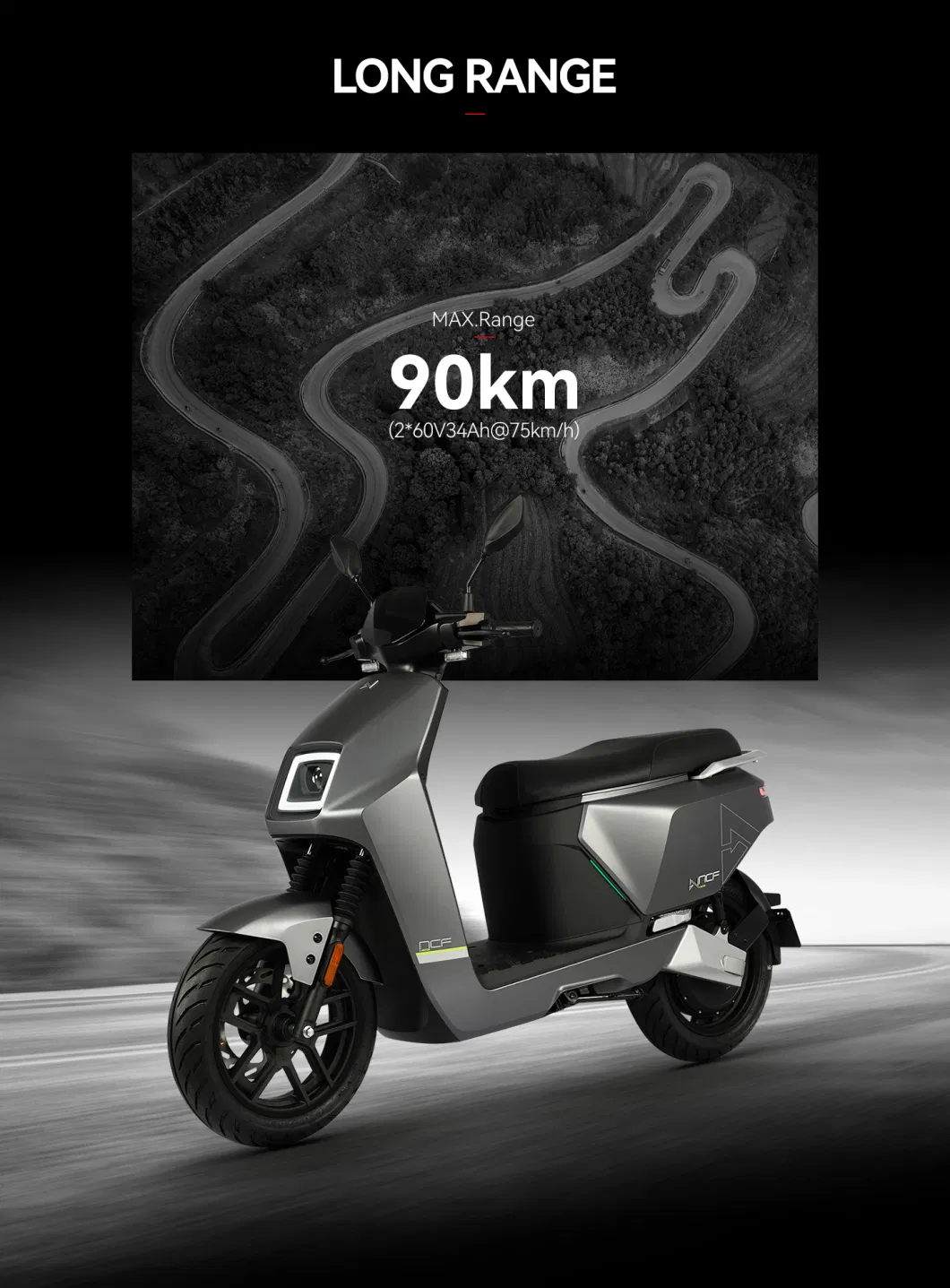 Customized Europe EEC Coc 4000W Electric Scooter Adult 72V 60V Electric Motorcycle