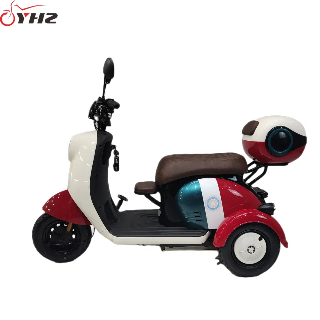 Adult CE 48V 500W Three Wheels Electric Motorcycle with Child Seat