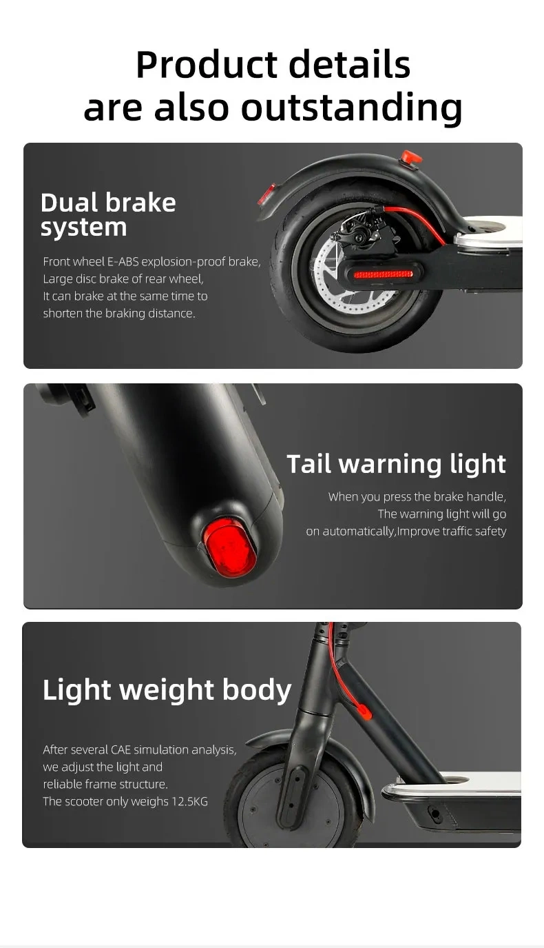 Chinese Factory Produces New Light Emitting Electric Scooters, Acrylic Light Emitting Pedals, Colorful Lights, 350W Adult Electric Scooters Electric Bikes