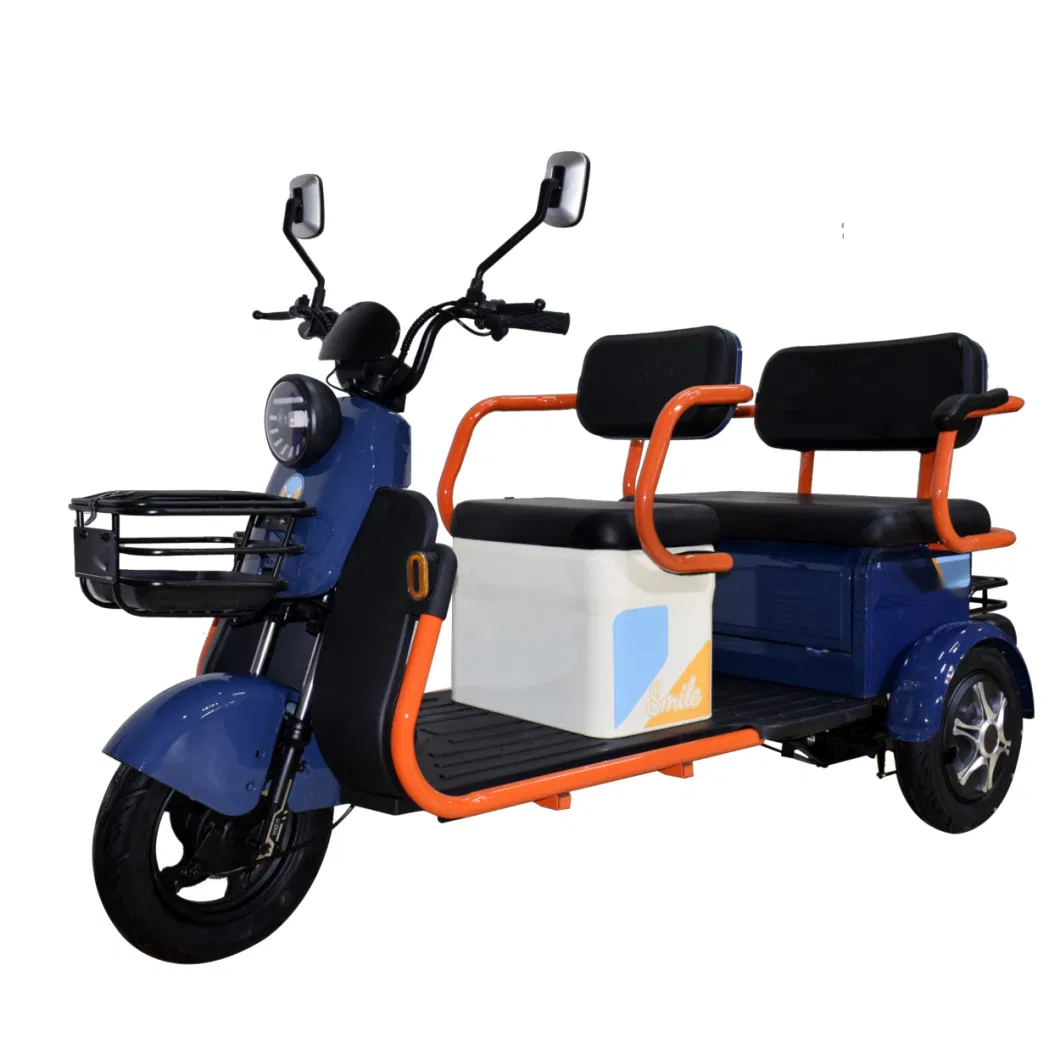 New Three Wheel Adult Electric Motorcycle Scooter Double Row Seats 650W 60V
