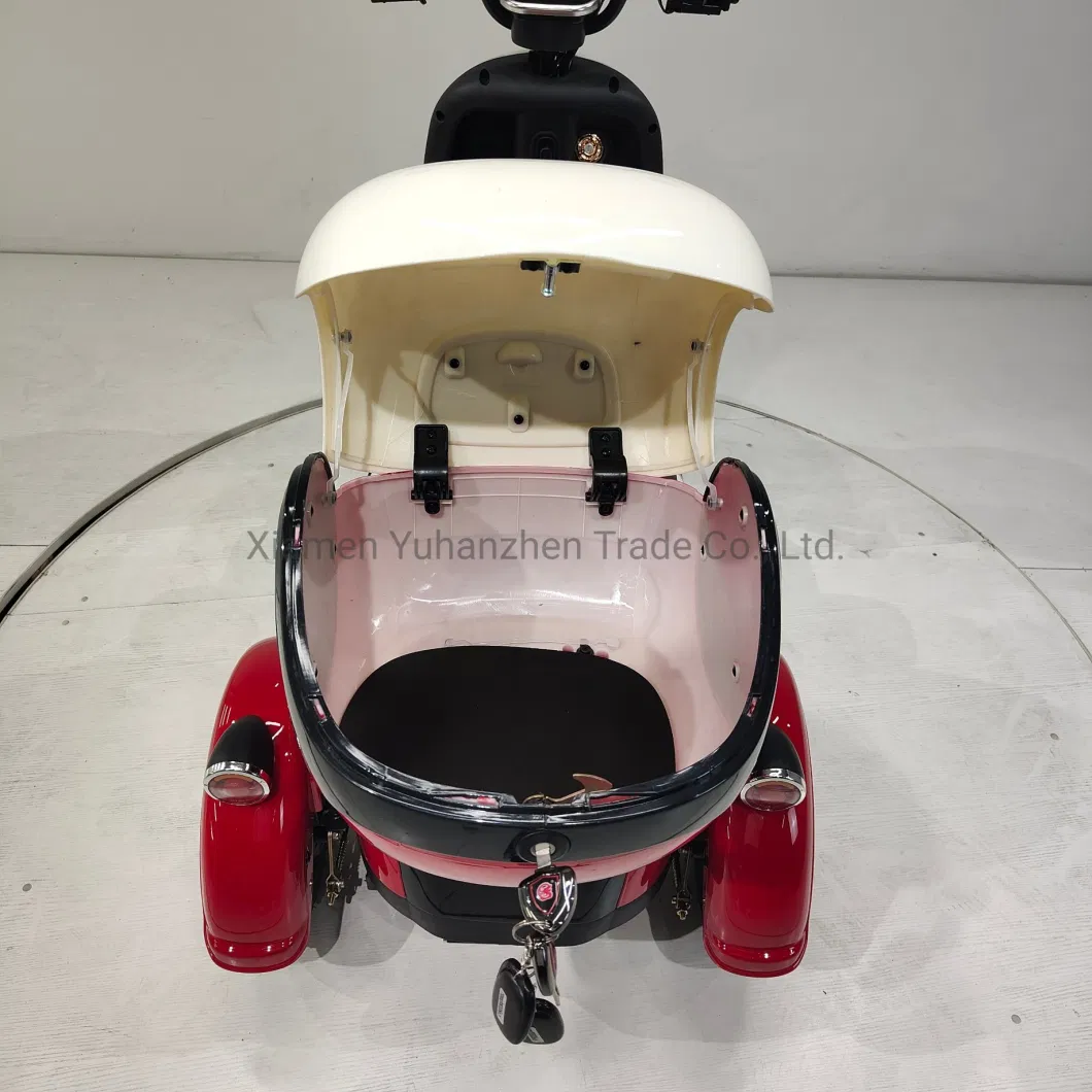 Adult CE 48V 500W Three Wheels Electric Motorcycle with Child Seat