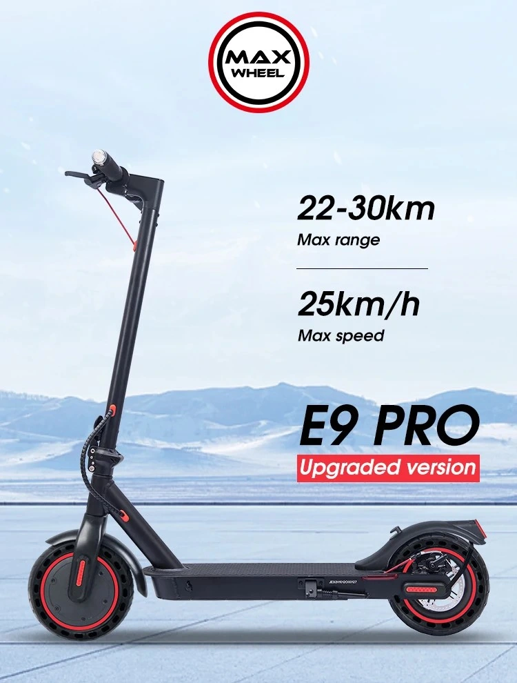 15+ Years Factory Maxwheel 2024 New E9 PRO M365 E Kick Mobility Mini Portable Folding Adult Electric Scooter