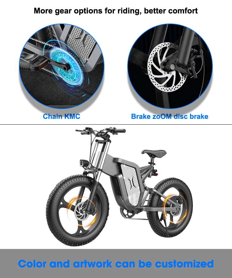 40-120km Ebike Factory Price 1000W 20 Inch Fat Tyre Hidden Battery Electric Bike