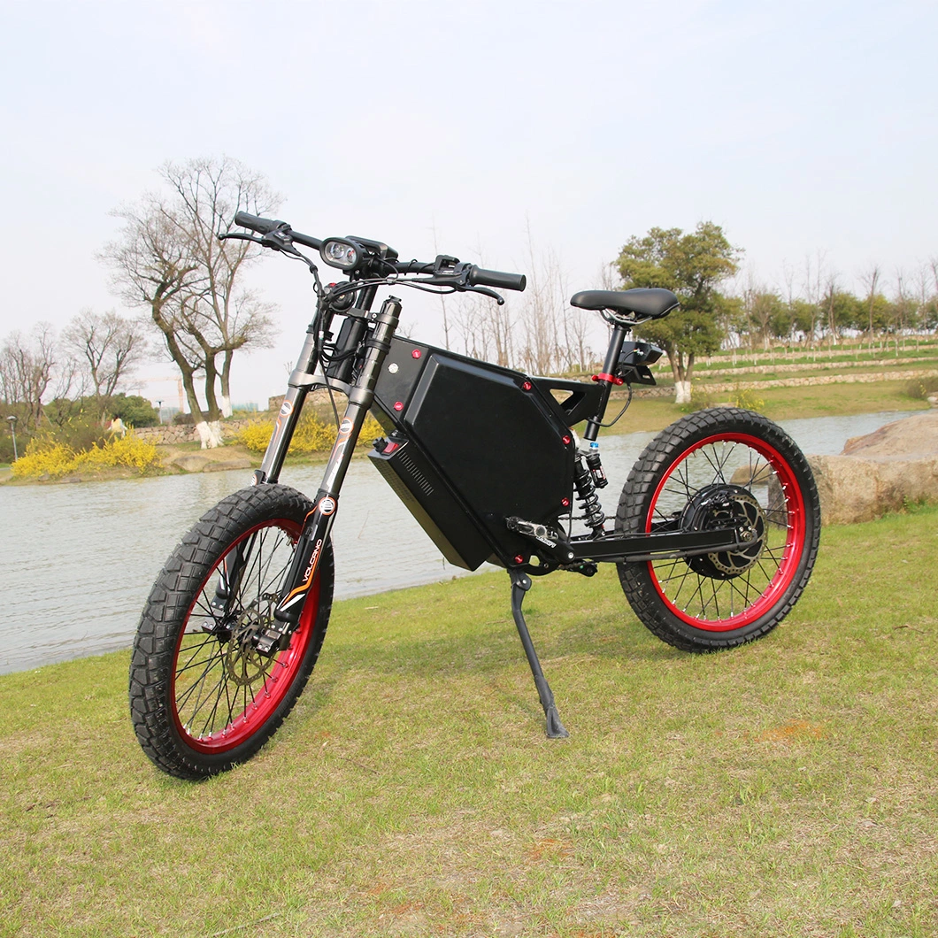 Powerful 72V 5000W Electric Dirt Bike Full Suspension Mountain Ebike