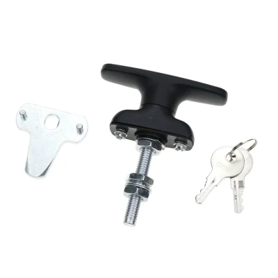  Yh9678 Security Black Metal Cabinet Handle Lock Plastic T Handle Cabinet Cam Lock