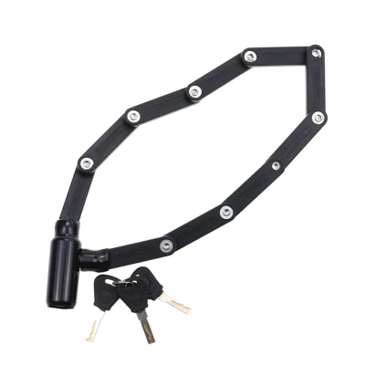  Yh3010 Chain Steel Folding Bike Lock Door Chain Bike Chain Lock with 2 Joint Keys