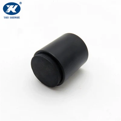  Stainless Steel Matt Black Wall Mounted Door Stopper Rubber Door Stop