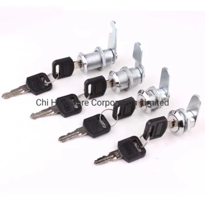 High Security Brass Cylinder and Zinc Alloy Housing Push Cam Lock for Furniture Lock