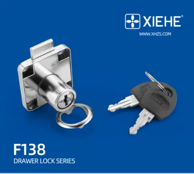  F138 Iron Drawer Lock for Cabinet Door and Office Desk Drawer