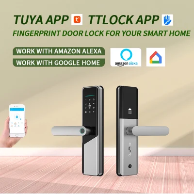 Tuya WiFi Smart Lock Ttlock Bluetooth Smart Door Lock Passcode Keyless Door Lock for Airbnb Rental Apartment and Condominium