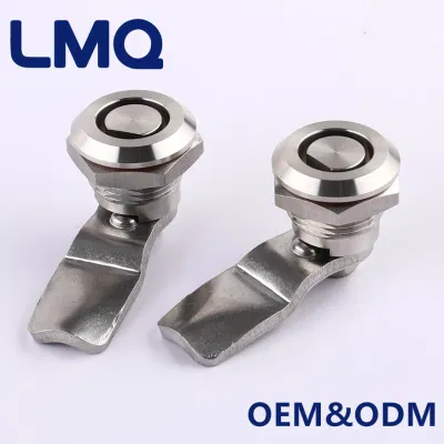  Eastern Europe &Phi; 13 Stainless Steel Quarter Turn Lock, SUS 316 Cabinet Cylinder Cam Lock for Industrial Railway Rail Vehicle ATM Vending Machine